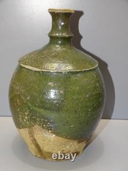 -CRUCHE TERRACOTTA CHAPEL OF POTS 18th Green Glaze GARDEN DECOR kitchen D