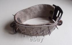 Cabinet of Curiosities Defense Collar for Dogs Anti-Wolf, Leather and Metal
