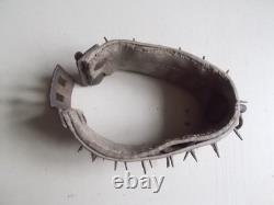 Cabinet of Curiosities Defense Collar for Dogs Anti-Wolf, Leather and Metal