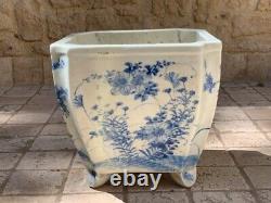 Cache Bonsai Pot Chinese Blue And White