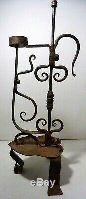 Candlestick Taper Wrought Iron 19th