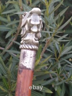 Cane Handle in the Shape of a Horse and Dog Head. 19th Century Bronze