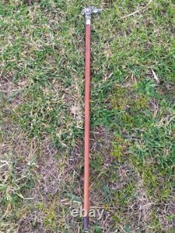Cane Handle in the Shape of a Horse and Dog's Head. 19th Century Bronze