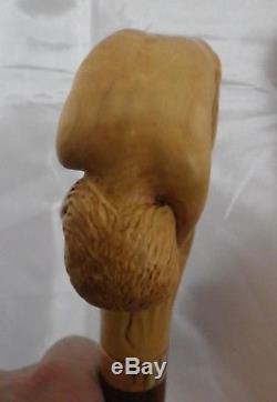 Cane Walking Naked Woman Carved Artist French Walking Stick Knob Cane
