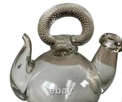 Càntir Blown-Glass Water Jug (Botijo), Spain, Catalan Work, 18th Century