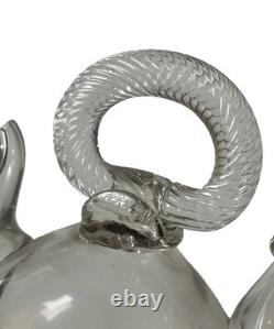 Càntir Blown-Glass Water Jug (Botijo), Spain, Catalan Work, 18th Century