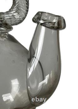 Càntir Blown-Glass Water Jug (Botijo), Spain, Catalan Work, 18th Century