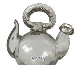 Càntir Blown-Glass Water Jug (Botijo), Spain, Catalan Work, 18th Century