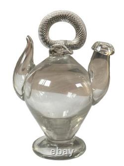 Càntir Blown-Glass Water Jug (Botijo), Spain, Catalan Work, 18th Century