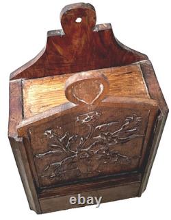 Carved Flour Box with a Flower Basket