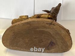 Carved Wood Stag Black Forest 19th Century