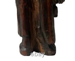 Carved Wooden Sculpture of the Virgin and Child, High Period 17th Century Popular Art