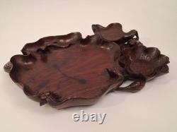 Carved Wooden Trinket Tray, Indochina/China (Frog and Lotus) Décoretout31