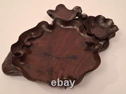 Carved Wooden Trinket Tray, Indochina/China (Frog and Lotus) Décoretout31