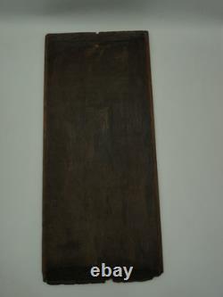 Carved oak wood panel, probably from the High Gothic period