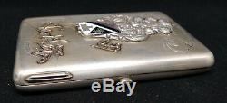 Case Has Cigarettes Russian Silver Antique Enamelled Silver 84 Russian Enamels