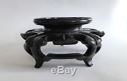 Chinese Pedestal Wooden Carved China 19th # 4