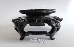Chinese Pedestal Wooden Carved China 19th # 4