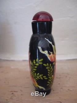 Chinese Tabatiere Signed 18 ° S. Dynasty Qing Snuff Bottle With Goldfish