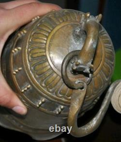 Chinese bronze dragon ritual bell 30cm