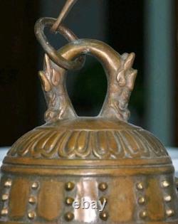 Chinese bronze dragon ritual bell 30cm