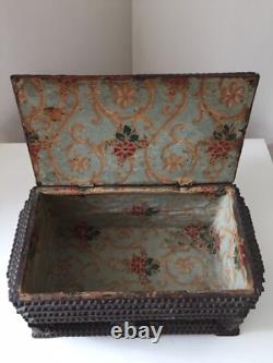 Cigar Box Wooden Popular Art Tramp Art 19th Century