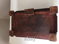 Cigar Box Wooden Popular Art Tramp Art 19th Century