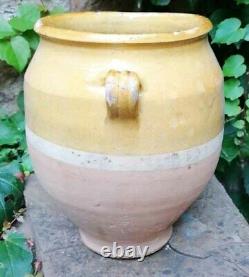Confit Pot 2.455 KG Yellow Glaze Provencal Pottery To Glacier Yellow Xixth