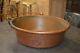 Copper Basin With Anses / 53 Diameter Cms X 17.5 Cms From Top