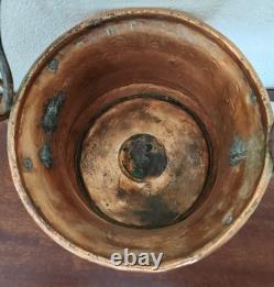 Copper bucket with forged iron handle 19th century