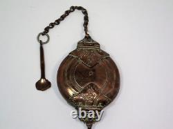 Copper lime box for betel with spatula, origin India