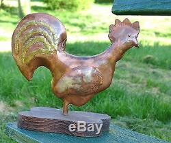 Coq, Beautiful Copper Cock, Sculpture, Art Popular