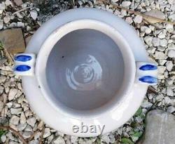 Coquette Pot Pottery Fat With Blue Liserets Kitchenware Confit Pot