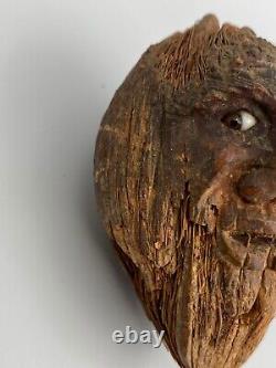 Corozo Nuts Sculptee Xixeme Work Marin Eyes Sulfure Art Popular M847