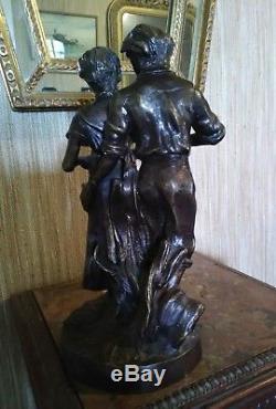 Couple Of Lovers In Bronze Height 27 CM