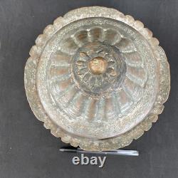 Covered pot, tinned copper, ethnic folk art, 19th to early 20th century, Middle East