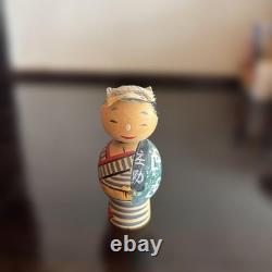 Creative handmade Kokeshi doll by Obara Shosuke, Showa folk art object<br/>