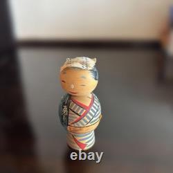 Creative handmade Kokeshi doll by Obara Shosuke, Showa folk art object		<br/> 			