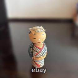 Creative handmade Kokeshi doll by Obara Shosuke, Showa folk art object<br/>