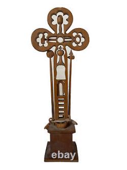 Cross Wood Sculpted Instruments Of Passion Religion France Master's Work
