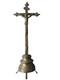 Crucifix Christ Brass Cross With Tripod Support 18th Century