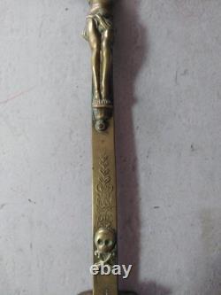 Crucifix Christ Brass Cross with Tripod Support 18th Century