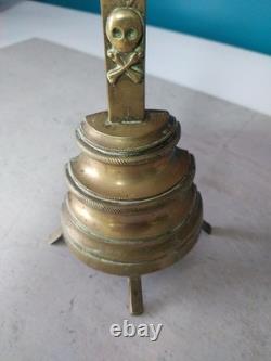 Crucifix Christ Brass Cross with Tripod Support 18th Century Crucifix Christ Brass Cross with Tripod Support 18th Century