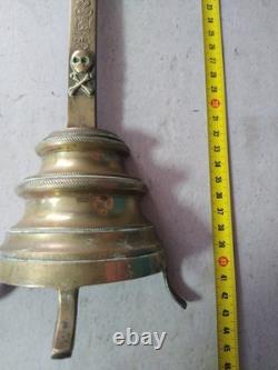 Crucifix Christ Brass Cross with Tripod Support 18th Century