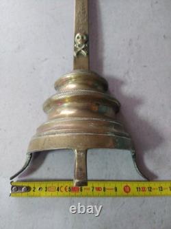 Crucifix Christ Brass Cross with Tripod Support 18th Century