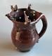 Deceptive Bird Pitcher In Glazed Earthenware, Le Fuilet, Anjou, 19th Century