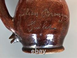 Deceptive Bird Pitcher in Glazed Earthenware, Le Fuilet, Anjou, 19th Century