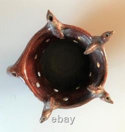 Deceptive Bird Pitcher in Glazed Earthenware, Le Fuilet, Anjou, 19th Century