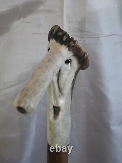 Deer Antler Wooden Handle Walking Stick for St. James of Compostela France