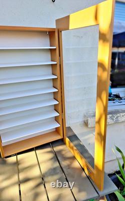 Display Cabinet for Collector 8 Shelves Gold Wood 74 x 45 CM